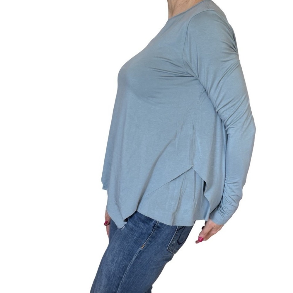 Lululemon Women's Sweetest Day Long Sleeve Tencel Shirt Top in Blue Cast Size 4 - Picture 10 of 16